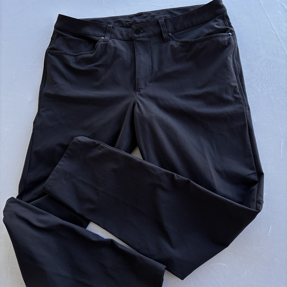 Lululemon‎ Pant Mens 34 ABC Pant Slim Fit Black Warpstreme EUC